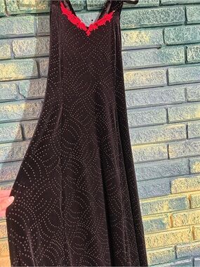 Vintage velvet beaded gothic wedding dress S/M